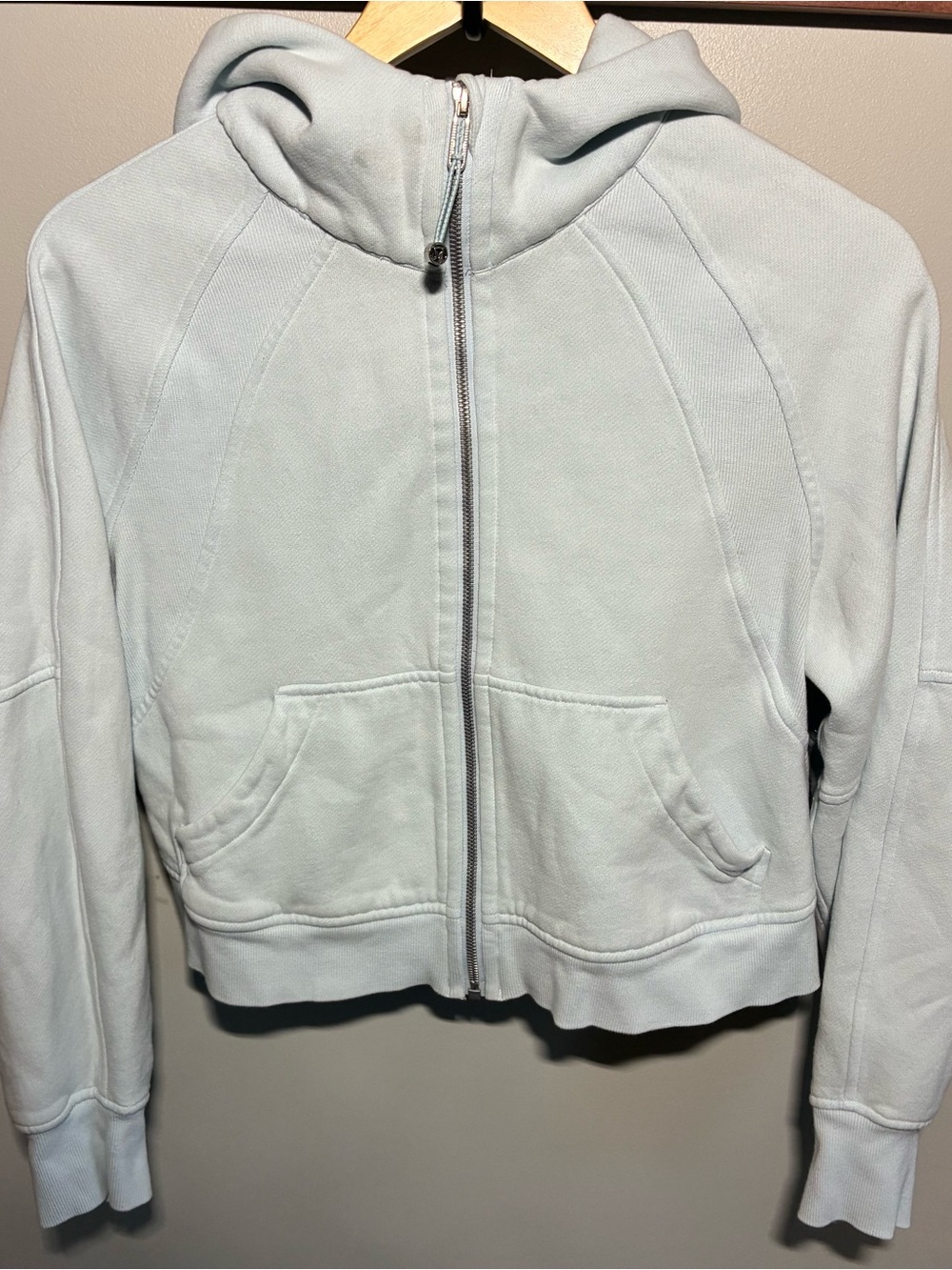 Lululemon Scuba Oversized Full Zip Hoodie Pastel Blue XS/S W3EOZS